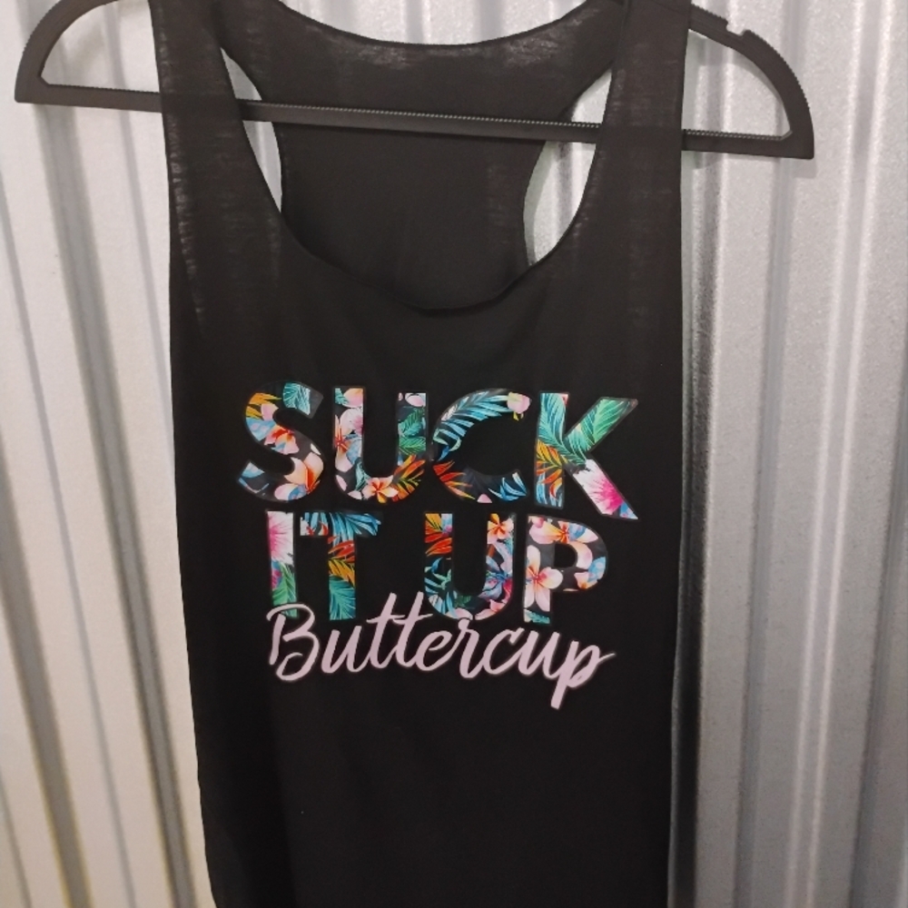 Black Graphic Tank Top